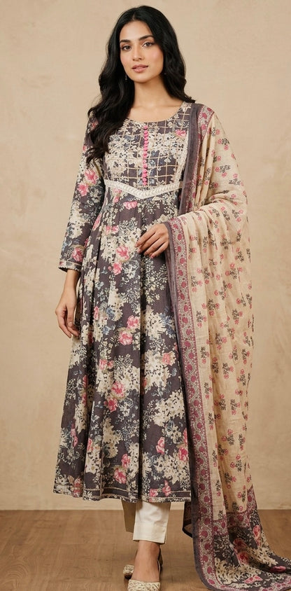 Pure cotton anarkali suit
