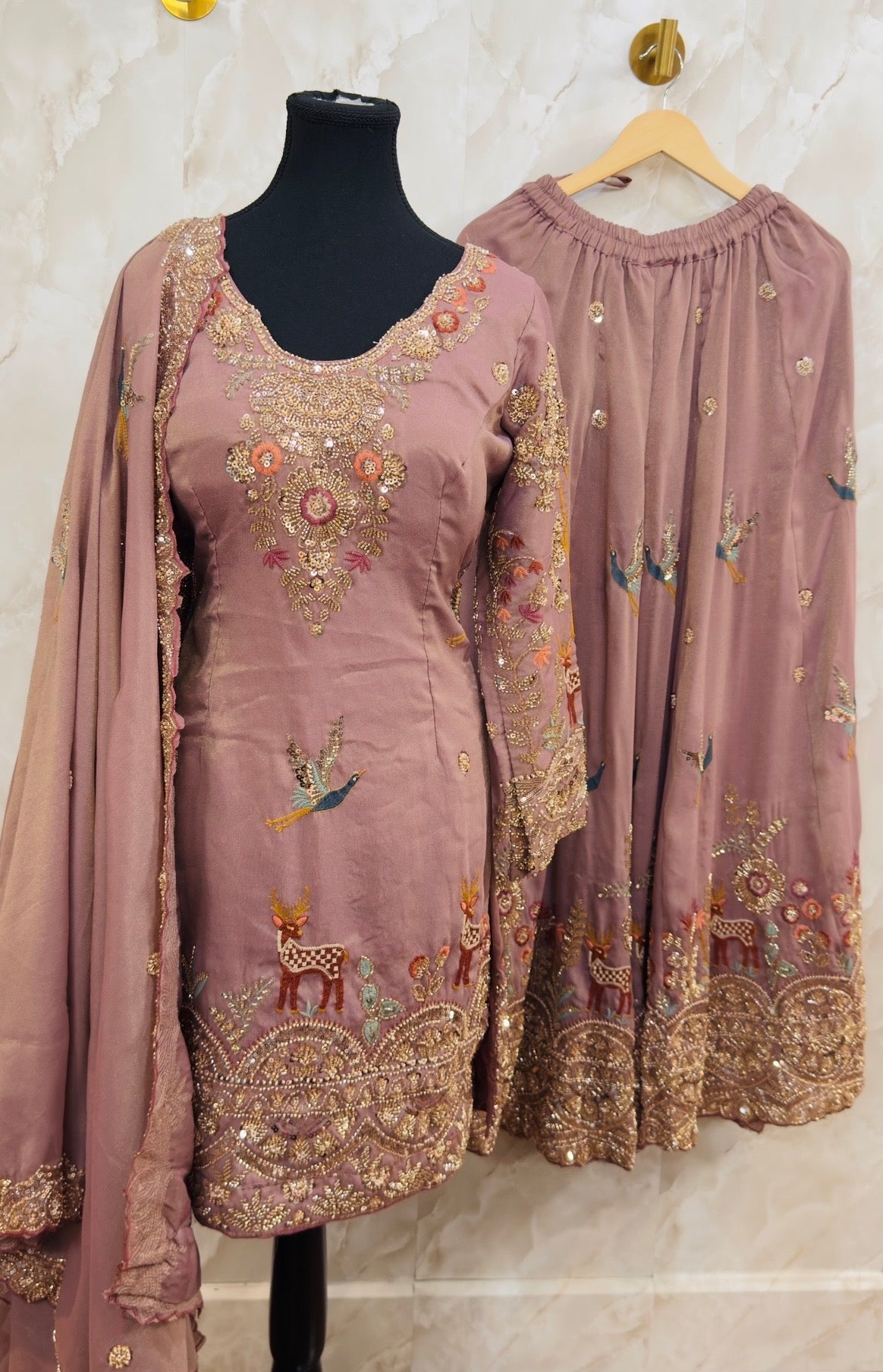 Heavy party wear sharara suit