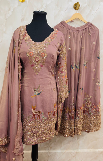 Heavy party wear sharara suit