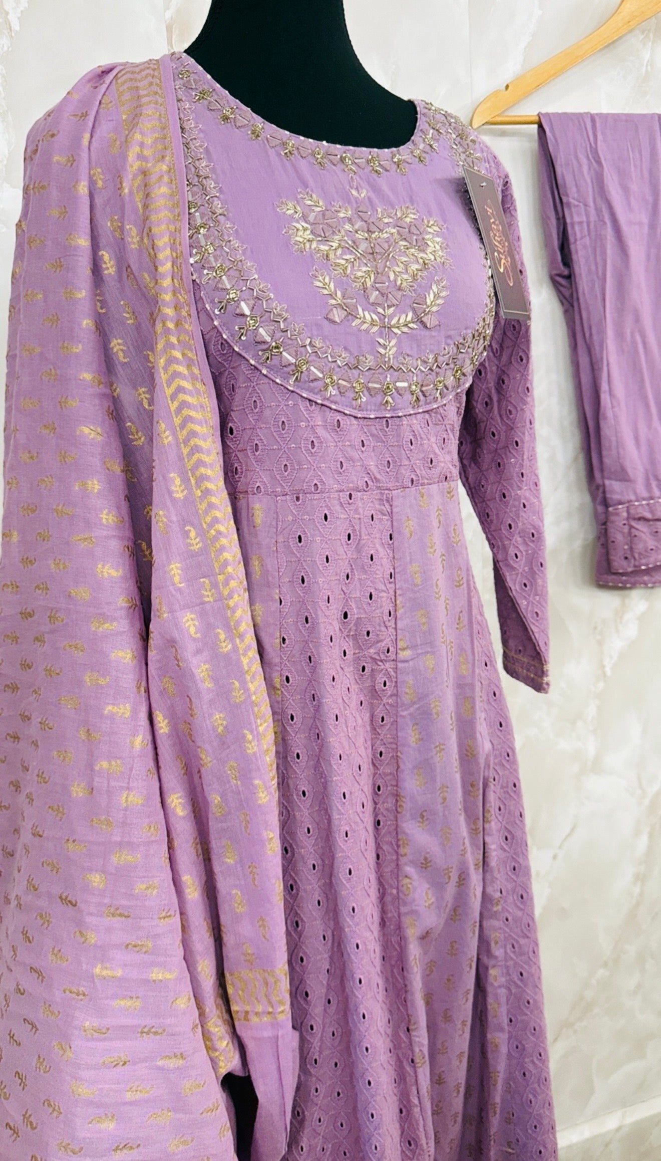 Pure cotton anarkali suit