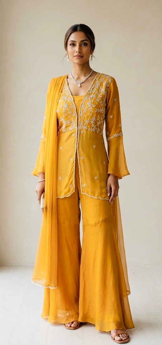 Pure chinnon designer suit