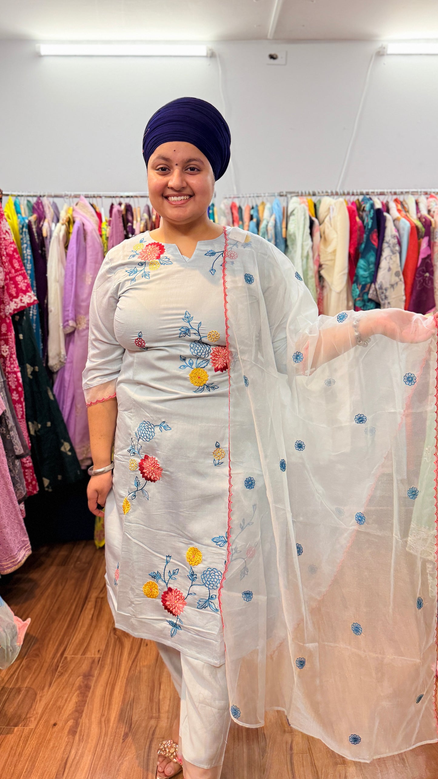 Cotton silk suit