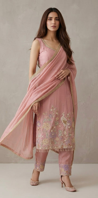 Beautiful embroidered pant suit SF681