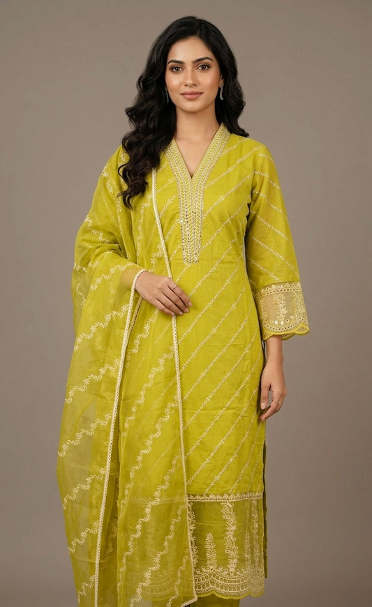 Pure cotton designer suit
