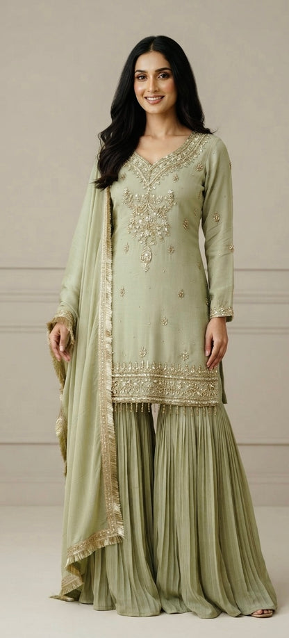 Chinnon party wear garara suit SF524