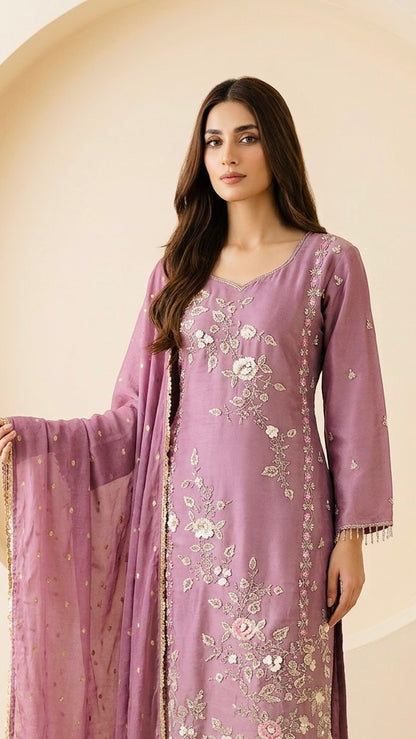 Shimmer handwork pant suit SF507