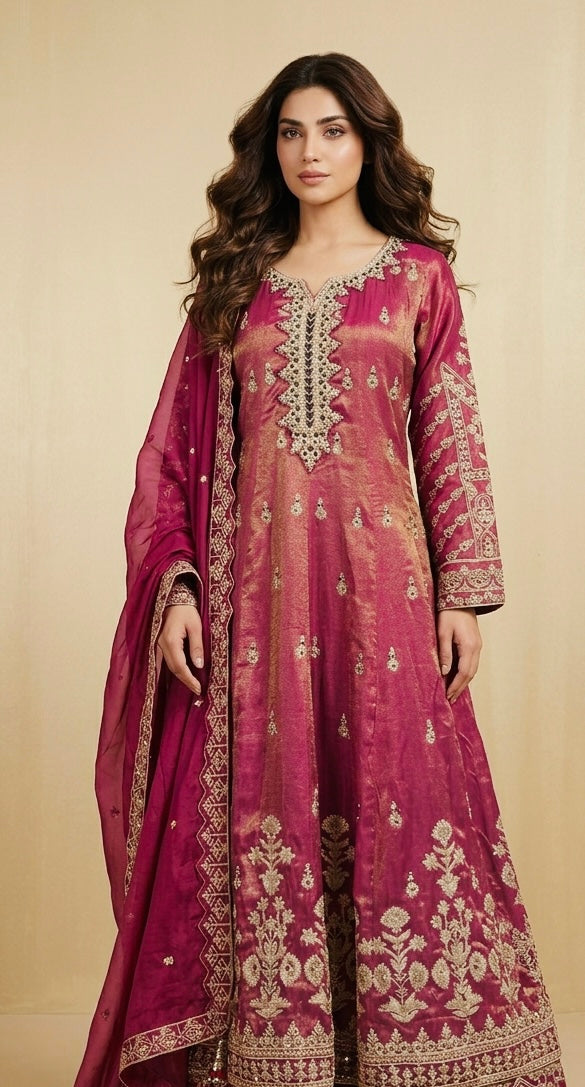 Heavy party wear anarkali