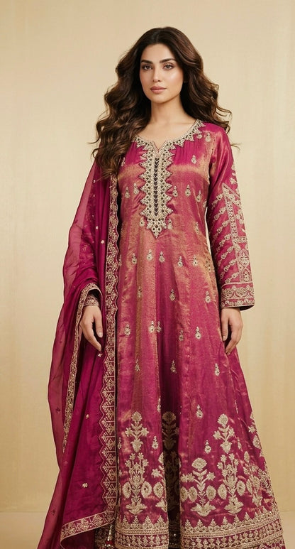 Heavy party wear anarkali