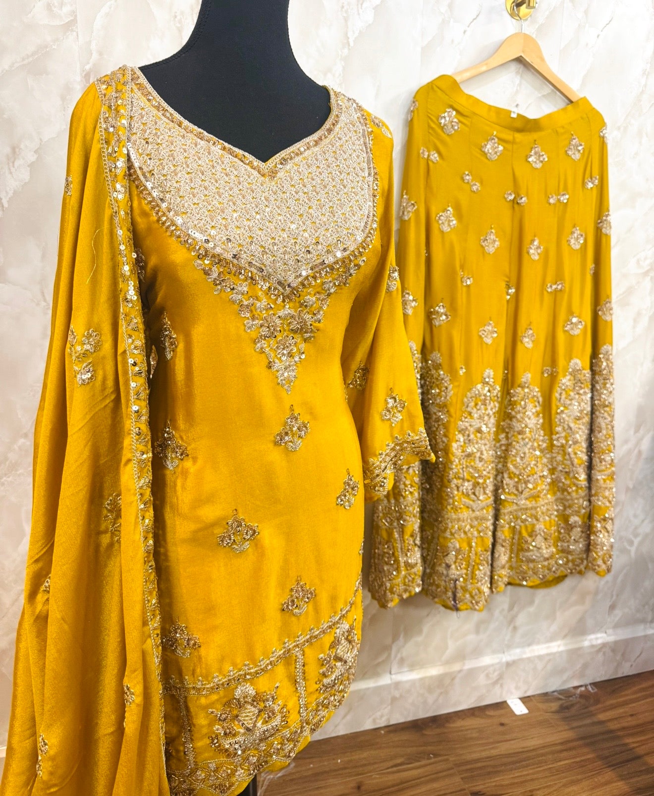 Partywear heavy sharara suit SF508