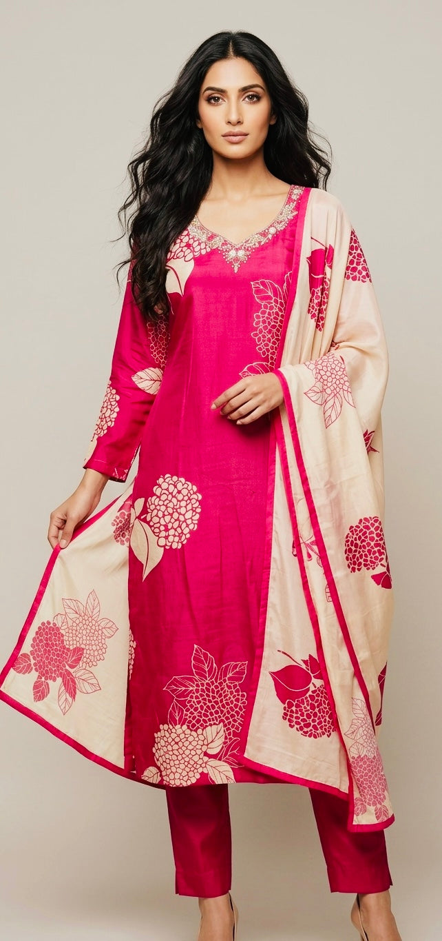 Pure muslin pant suit