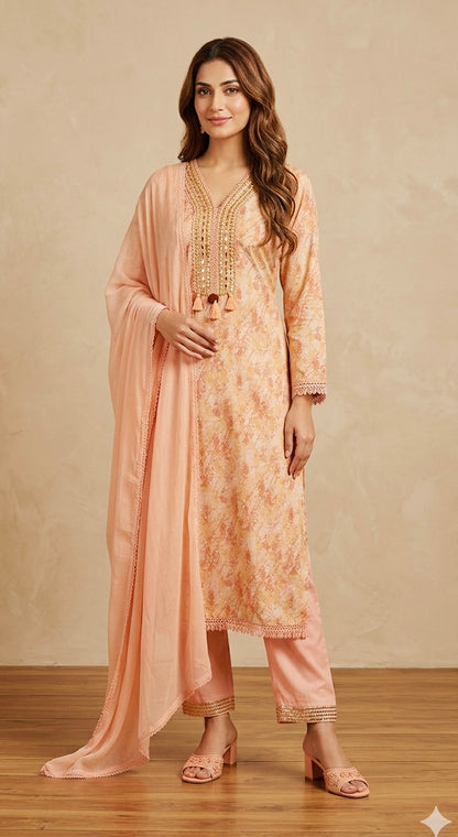 Soft rayon cotton suit