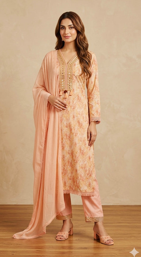 Soft rayon cotton suit