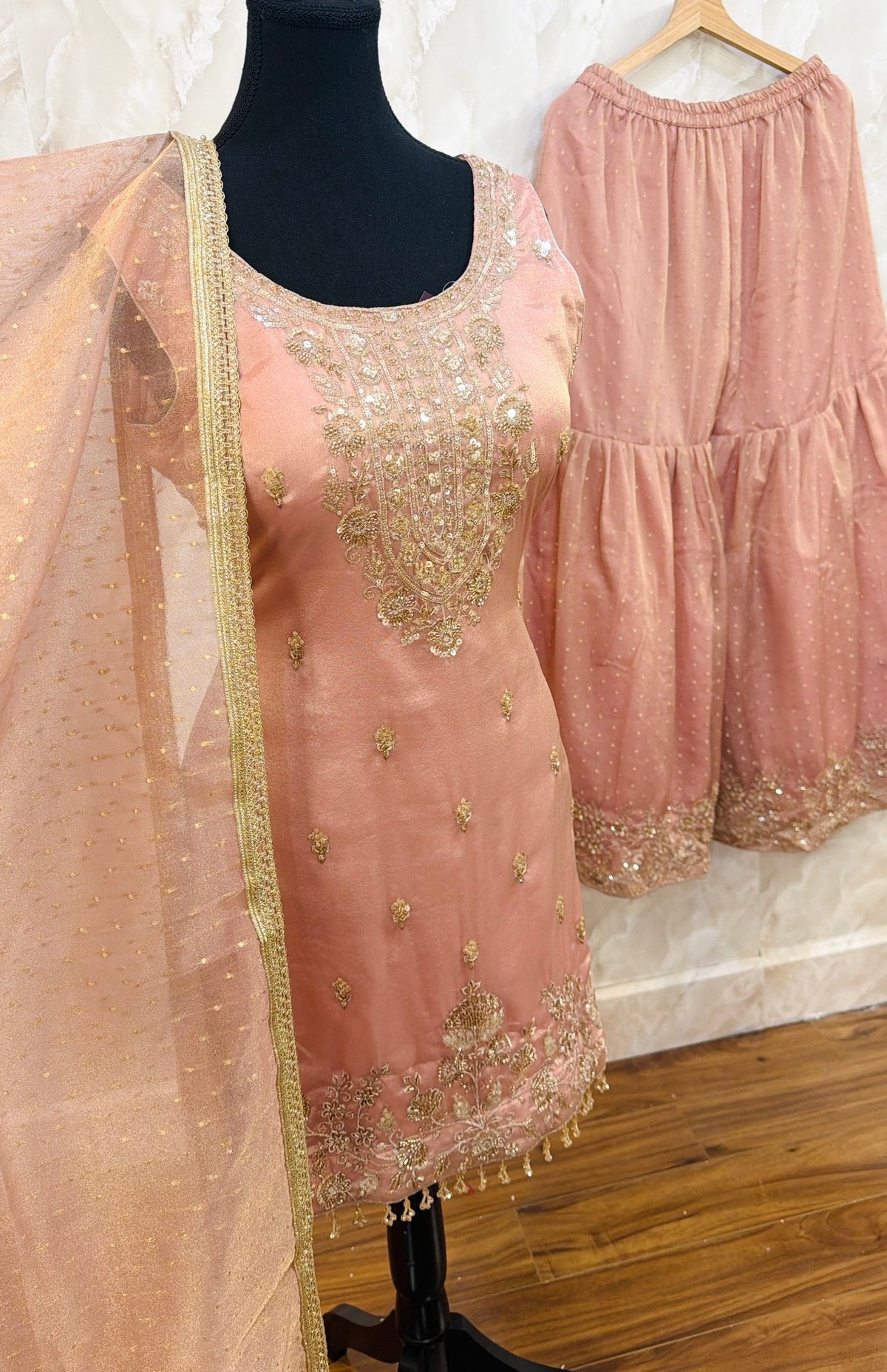 Shimmer silk garara suit SF604