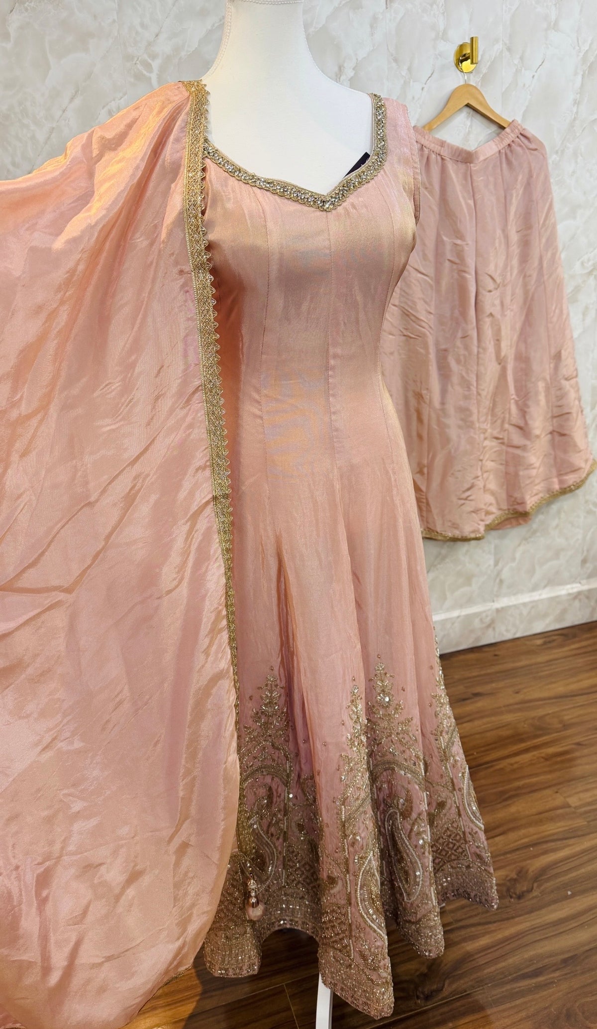 Beautiful embroidered anarkali suit