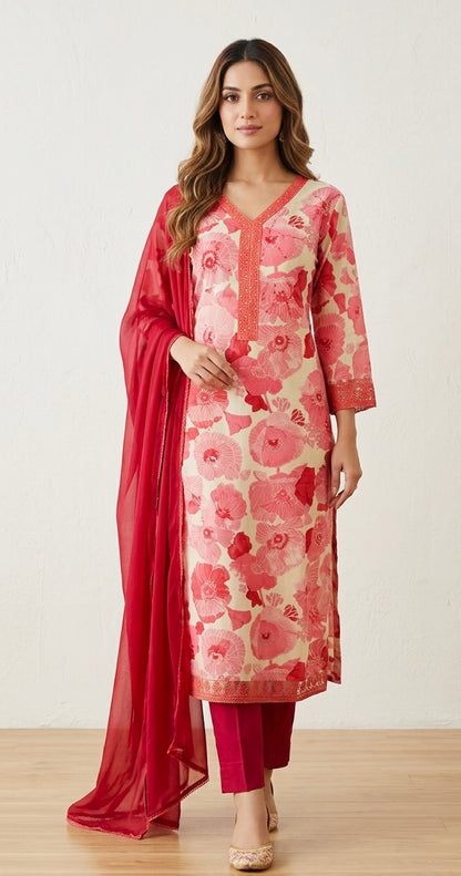 Printed pant suit