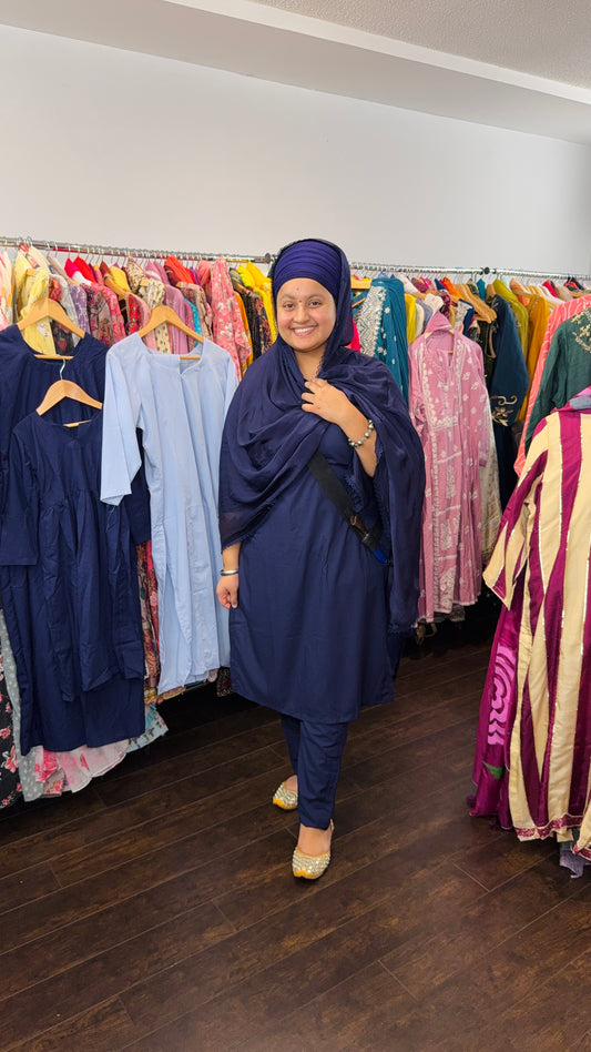 All blue suit with pants