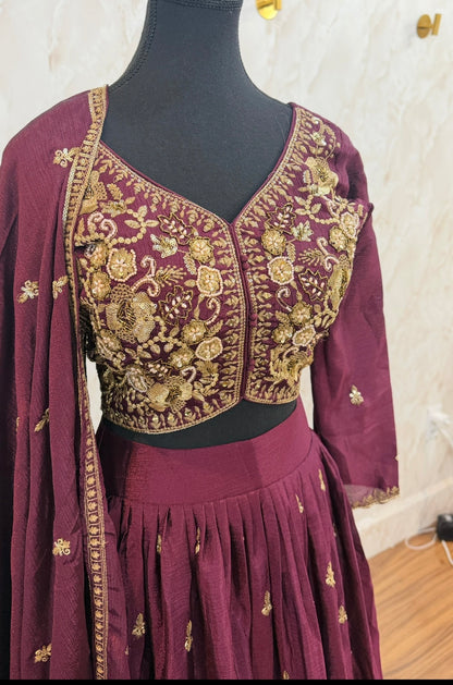 Beautiful embroidered lehnga SF608