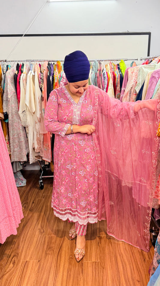 Floral anarkali suit