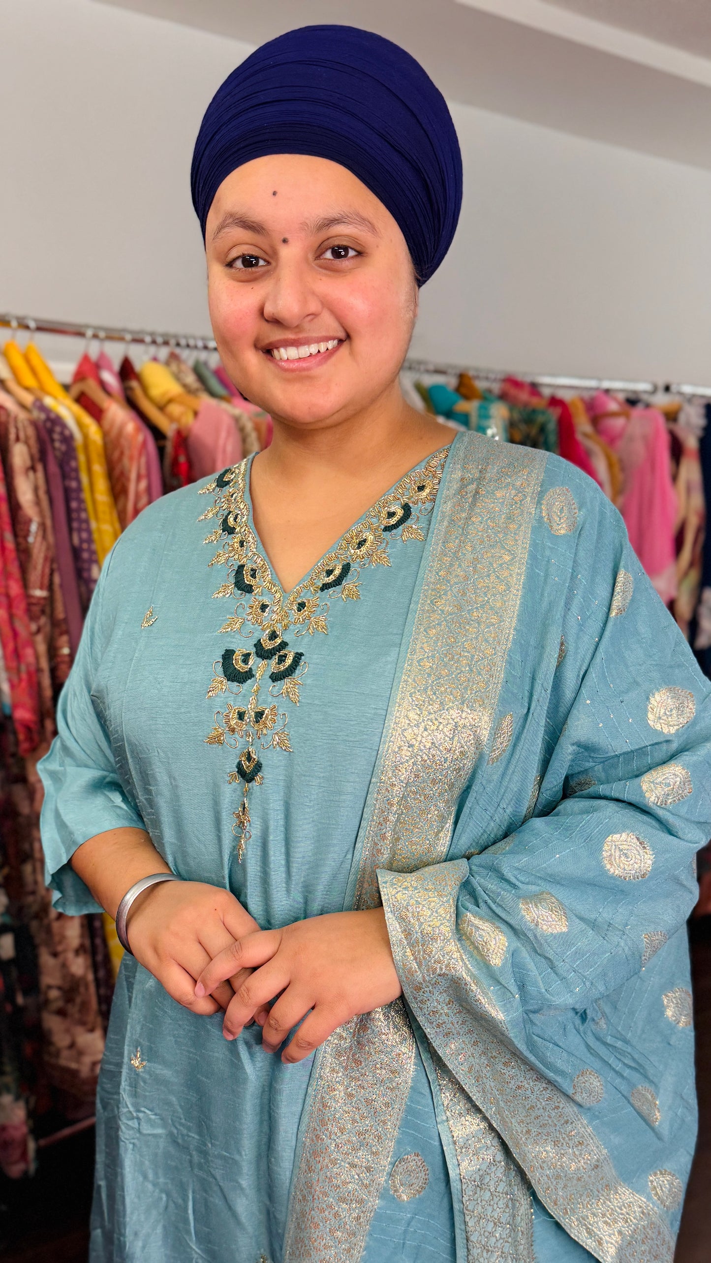 Silk bnarasi duptta suit