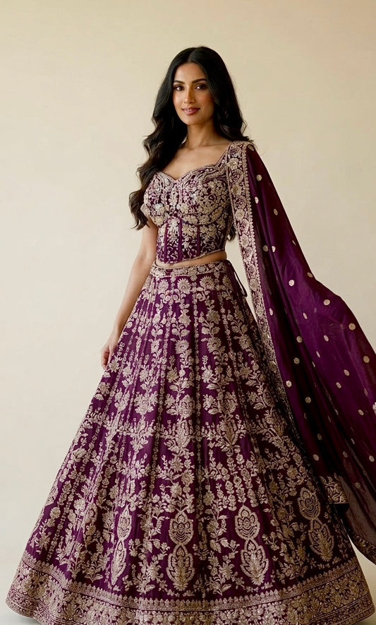 Banarasi corset handwork lehnga
