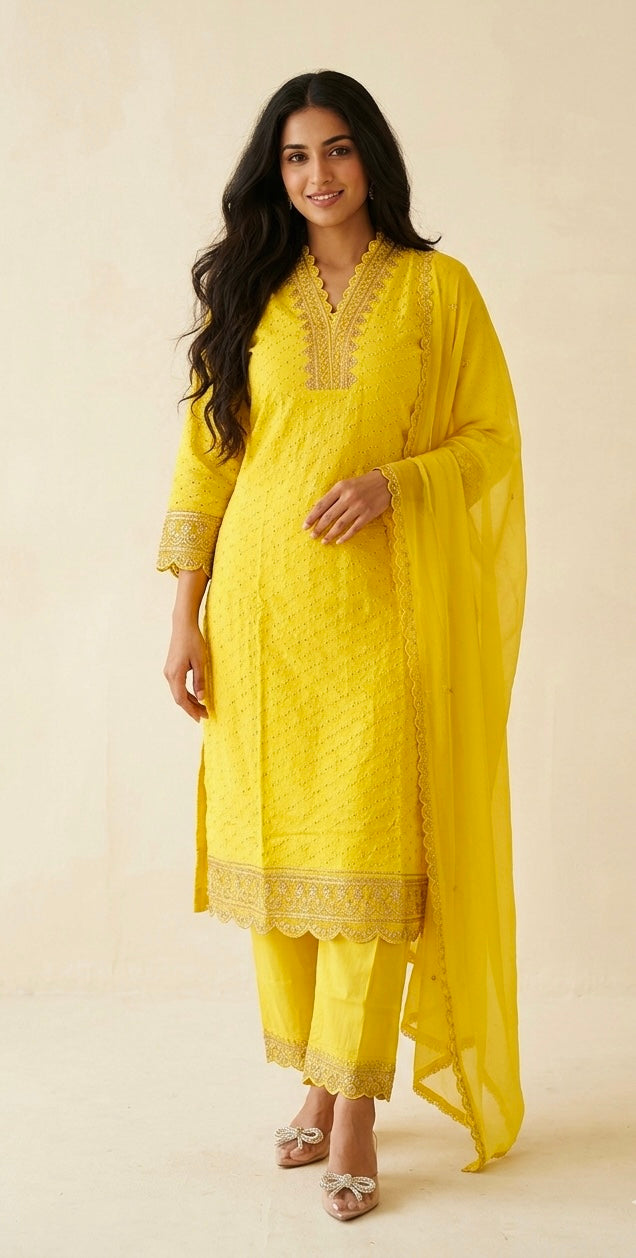 Pure cotton suit