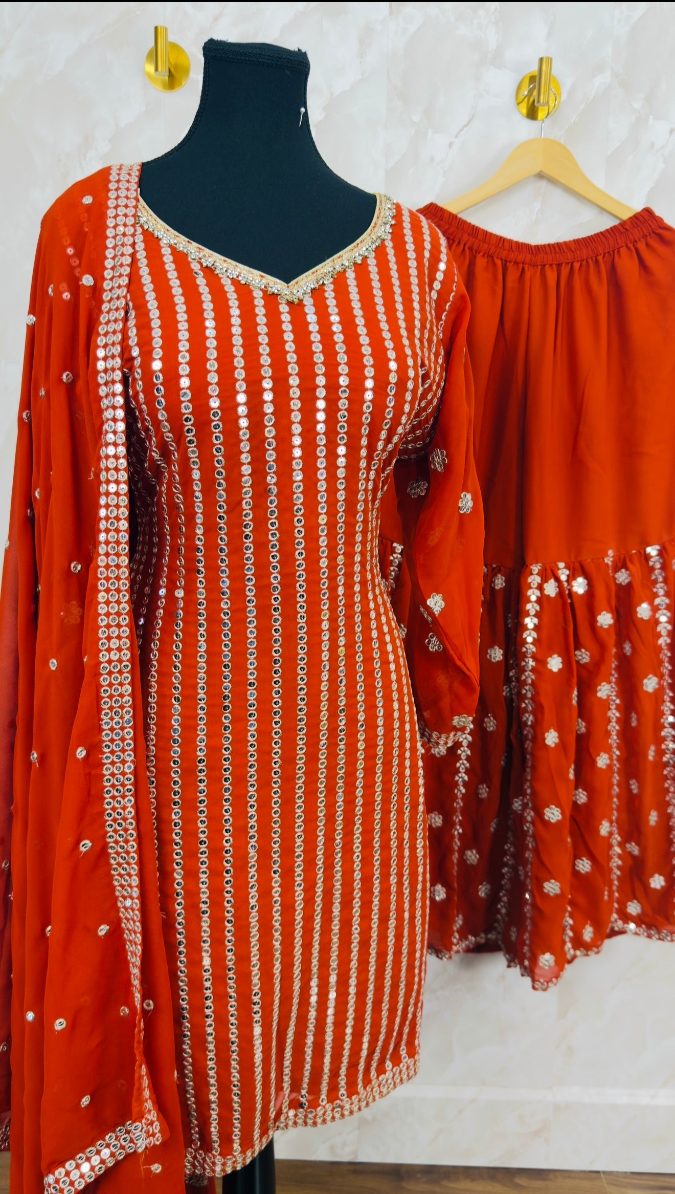 Georgette party wear garara suit