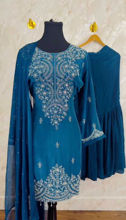 Pure crepe garara suit