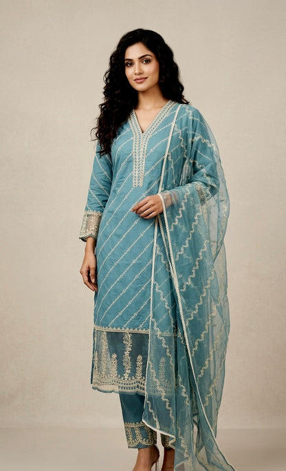 Pure cotton designer suit