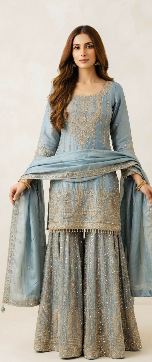 Havy party wear sharara suit