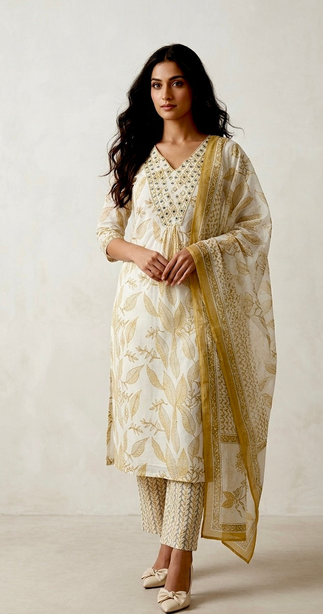 Pure cotton suit