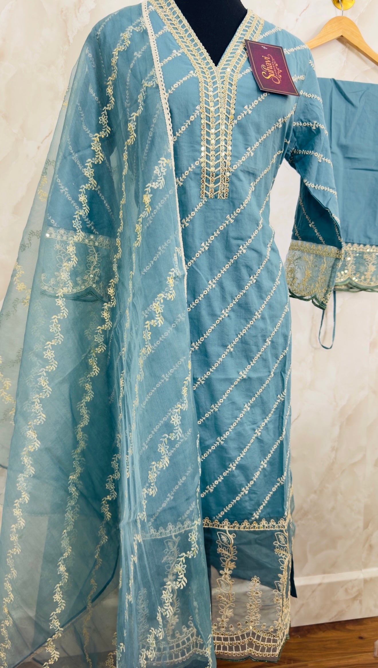 Pure cotton designer suit
