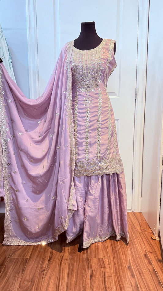 Party wear chinnon suit