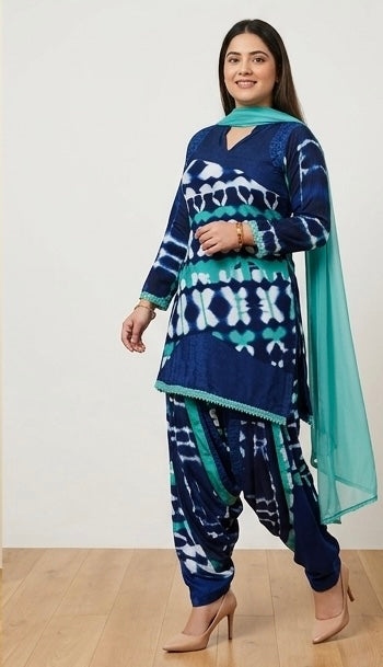 Rayon printed salwar suit