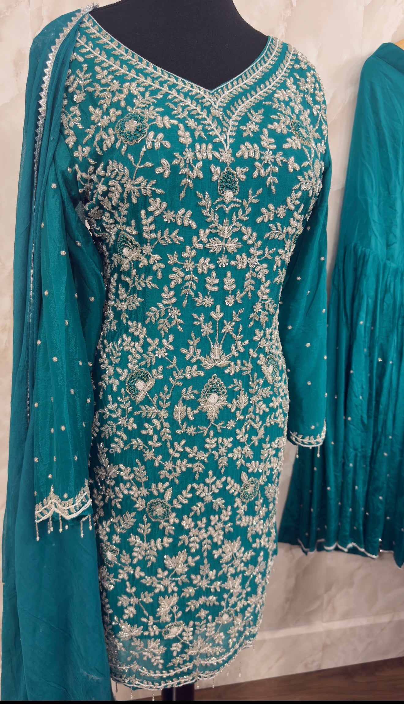 Chinnon handwork garara suit