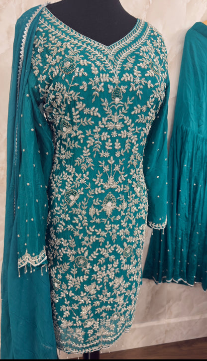 Chinnon handwork garara suit