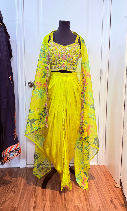 Dhoti salwar indo western pattern