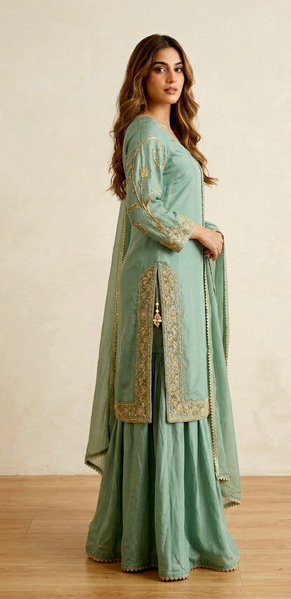Boutique ready Silk sharar suit
