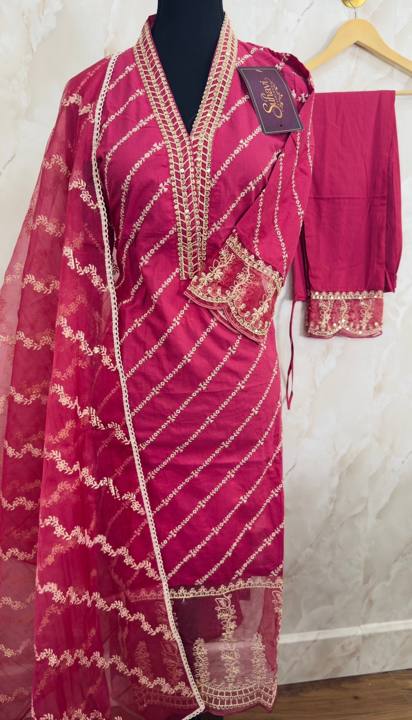 Pure cotton designer suit