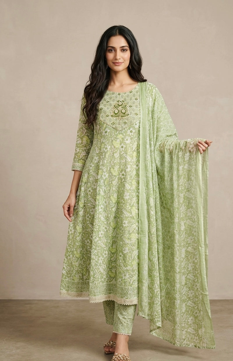 Pure cotton anarkali