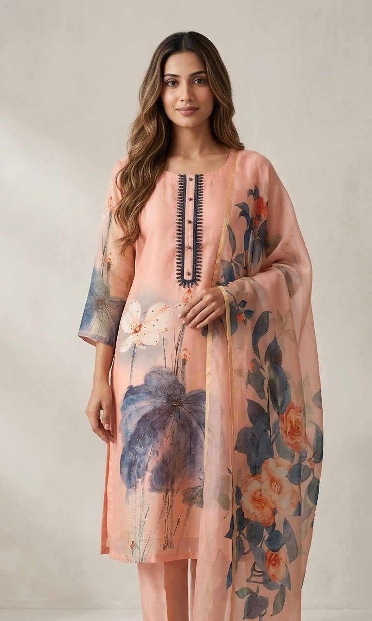 Pure organza suit