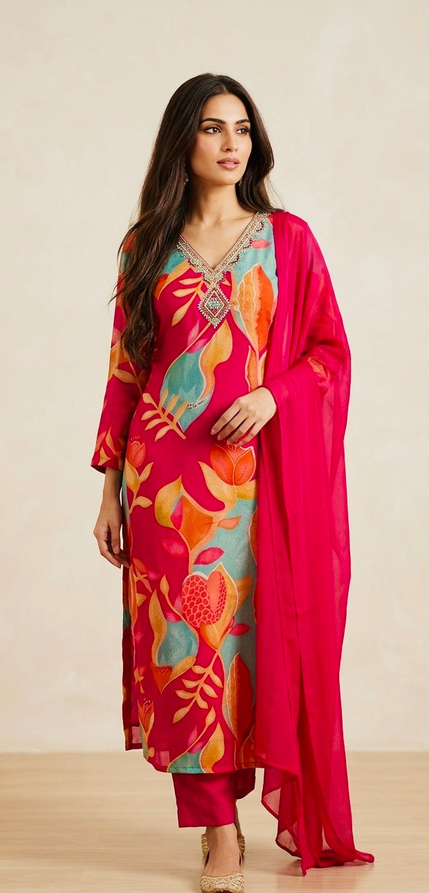 Pure chinnon suit
