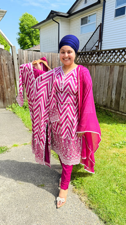 Pure muslin pakistani suit