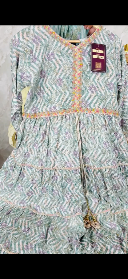 Frock suit with pants and duptta