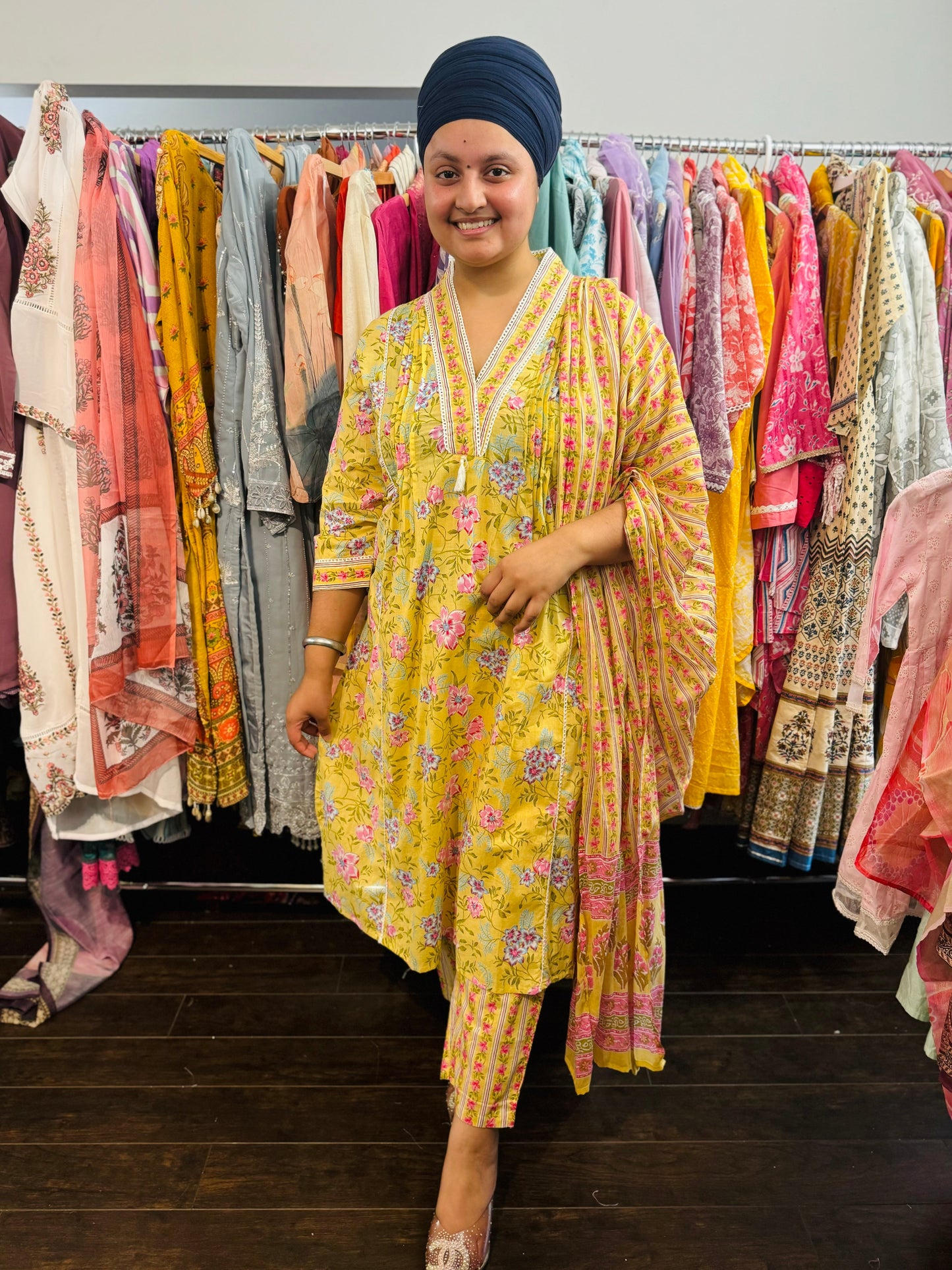 A line pure cotton suit