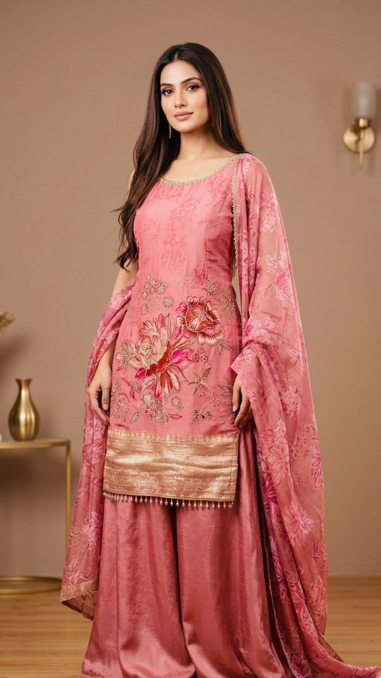Floral sharara suit